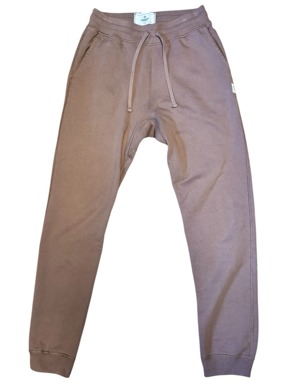 Reigning Champ Men's Taupe Brown Joggers with Drawstring